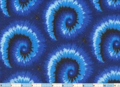 Tie Dye Royal Swirl Flannel <font color=red> SALE